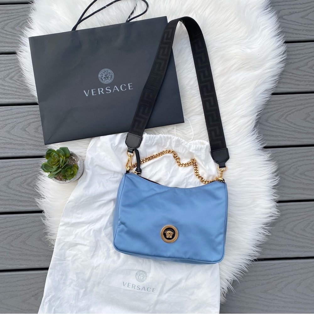 Versace Blue Crossbody Purse